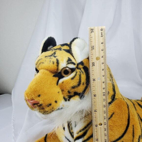 Large Realistic Tiger Plush 12" x 37" End of Tail Stuffed Grifil Zero Tiger - Picture 2 of 12